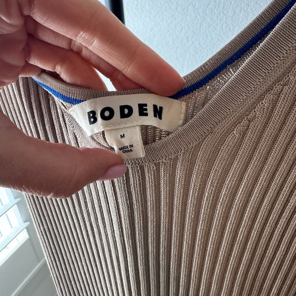 Boden Ribbed Tan Tank Top - Picture 4 of 5